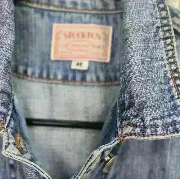 1990S Stockton jean vest size med - Picture 2 of 5